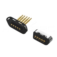 Connexion rapide soudure droite 5 broches pogo connecteur magnétique mâle femelle