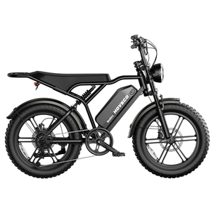 Vélo électrique V8 H9 Ebike Retro Fat Bike avec moteur et pneus larges, équipé d'un phare LED avant pour les sports de plein air - Product Image 4