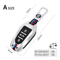 Étui de protection pour clé de voiture en alliage de zinc et gel de silice pour Peugeot 408 Citroën Versailles C5X Sega Tianyi DS Porte-clés Porte-clés Sac