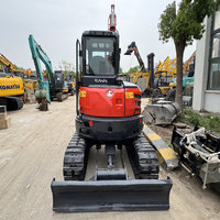 Excavatrice compacte KX057-4 Kubota de 5.7 tonnes mini excavatrice basse heures bien maintenues zéro conception d'oscillation de queue utilisée par Kubota KX057-4