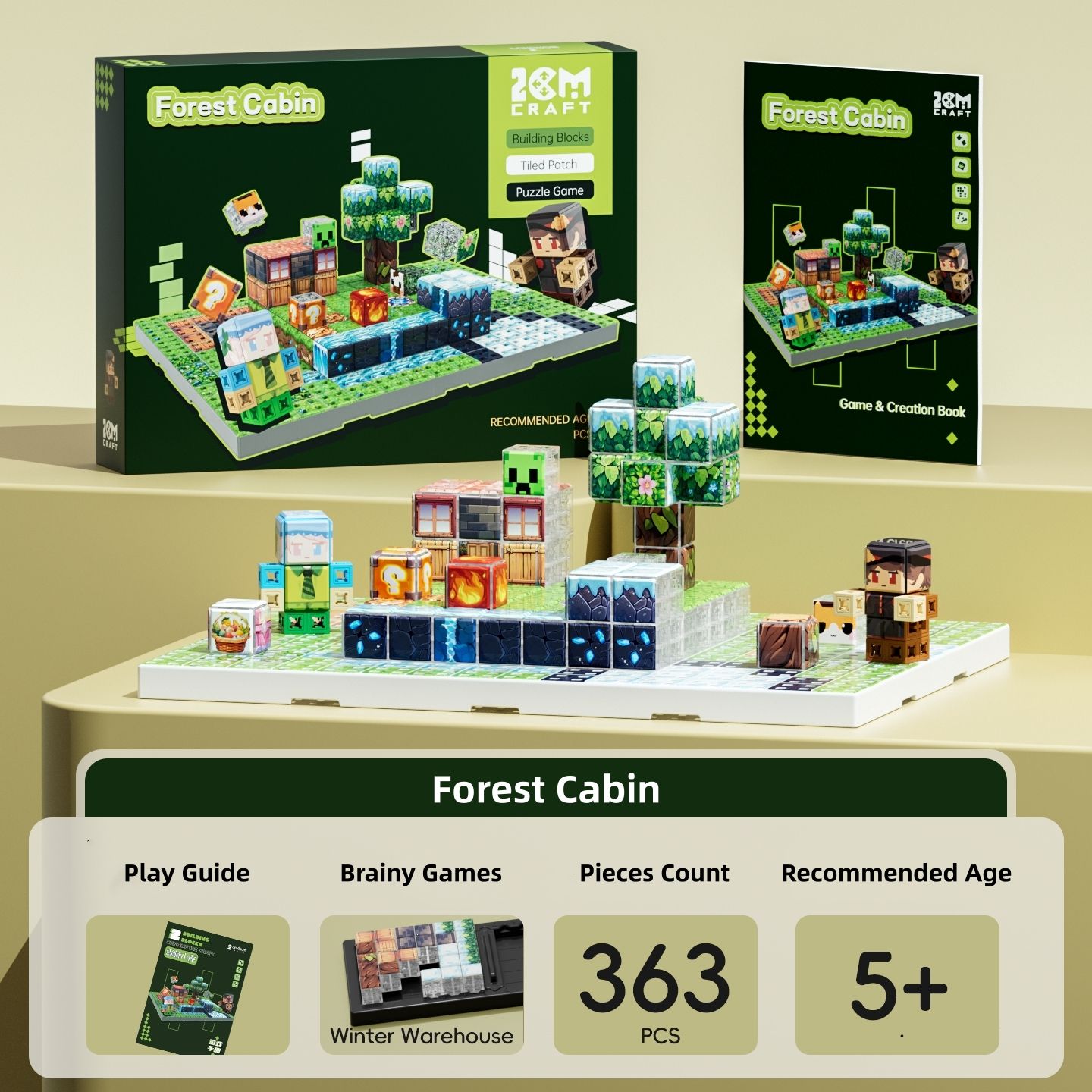 Cabane forestière artisanale de 2 cm