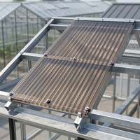 Panneau de toiture en polycarbonate à double paroi creuse avec garantie de 10 ans pour auvent, balcon, terrasse