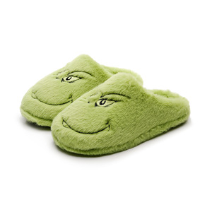 Nouvelle Arrivée Chaussons Familiaux Style <span class=keywords><strong>Grinch</strong></span> Dessin Animé Doux et Confortables en Peluche Longue pour Intérieur et Extérieur, Idéaux pour Fêtes - Product Image 3