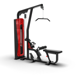 Máquina de remo sentado y polea vertical QLI QPSM083 para uso comercial |   Brazos de Acero de Alta Calidad con Sistema de Pesas para Ejercicios de Pecho - Product Image 1