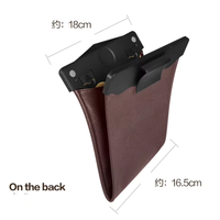 Poubelle de voiture pliable en cuir PU, gain de place |   Étanche et avec éclairage LED intégré |   Sac de rangement élégant suspendu pour la banquette arrière de la voiture