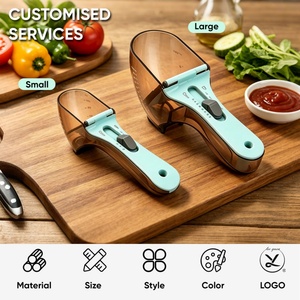 Cuchara Medidora Magnética Ajustable al por Mayor, de Plástico PS de Grado Alimenticio, Cuchara Medidora Inteligente que Ahorra Espacio, Báscula de Cocina para Leche - Product Image 4