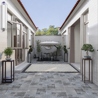 Carreaux de sol en céramique 600 x 600 mm pour extérieur, jardin, style pastoral, antidérapants, pour balcon, cour, restaurant, pavés