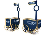 Einzigartiger Parfümständer Niedlicher Parfümwagen Kiosk-Ausstellungsvitrine zum Verkauf für Geschäfte mit Innendesign