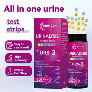 Bandelettes de test <span class=keywords><strong>urinaire</strong></span> pour analyse d'urine, 3 paramètres : Glucose, pH, Protéines - Product Image 6