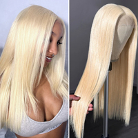Wig Rambut Asli India 613 Blonde Body Wave Grosir, Wig Lace Front Tanpa Lem dengan Baby Hair, Wig Rambut Asli hd Lace 13x6