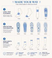 Chaussettes de Pilates en coton de haute qualité, style tube, avec logo personnalisé, antidérapantes, pour femmes, avec logo jacquard sur le dessus, pour toutes les saisons