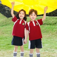 Ventes en gros d'usine de costumes de sport rouges pour uniformes d'école primaire