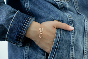 Bracelet personnalisé en or 18 carats PVD étanche avec nom infini, plaque multi-noms, anti-ternissement, bijoux en acier inoxydable 316L - Product Image 4