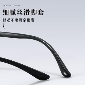 Lunettes de vue Danyang 8022 noires à demi-cerclage pour hommes, monture carrée, largeur moyenne, verres en acétate, pont nasal standard - Product Image 3