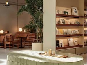 Mostrador de Café de Madera a Medida, Mueble de Exhibición Personalizado para Diseño de Interiores de Cafetería - Product Image 6