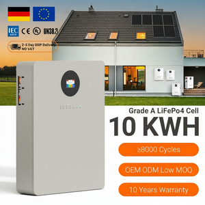 แบตเตอรี่อินเวอร์เตอร์ EU Stock 48v 512v 200ah 10kwh Lifepo4 แบบติดผนัง พร้อมระบบจัดการแบตเตอรี่อัจฉริยะ (Smart BMS) สำหรับระบบพลังงานแสงอาทิตย์ - Product Image 1