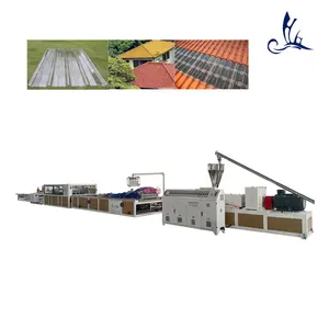 Chapa de telha do teto oco das pp do pvc do telhado do pvc da placa solar sala vitrificada extrusora plástica da telha máquina