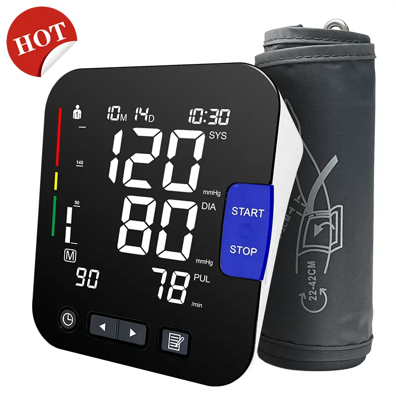 Monitor electrónico de presión arterial automático, esfigmomanómetro Digital para la parte superior del brazo, para uso doméstico, OEM