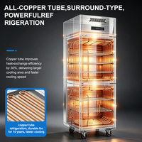Réfrigérateur vertical commercial en acier inoxydable, type armoire réfrigérée, pour restaurant, hôtel, cuisine, stockage alimentaire