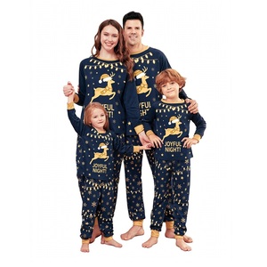 Ensemble de pyjamas de Noël de haute qualité, imprimé ours polaire, manches longues, coton, pyjamas d'hiver pour adultes et enfants, assortis pour la famille - Product Image 2