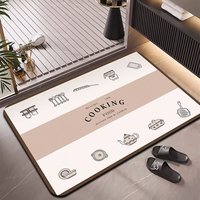 Tapis de bain en caoutchouc HM à séchage rapide, absorbant l'eau, imprimé animal, antidérapant, doux, écologique, adapté aux animaux domestiques, tapis de salle de bain personnalisé OEM
