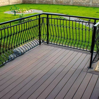 Vente en gros usine : Terrasse en WPC IPE moderne, la plus populaire, étanche, antidérapante, co-extrudée, à emboîtement, en poudre de bois et HDPE