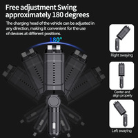 Nouveau Parfum Solide Lumière Ambiante 120W Charge Rapide 12-24V USB-C Chargeur de Voiture Quatre-en-Un