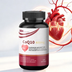 Complément alimentaire à base de plantes CoQ10 400 mg pour la santé cardiaque, capsules molles de coenzyme Q10, marque privée OEM - Product Image 1