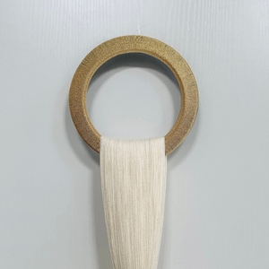 Decorazione Murale in Macramé Avorio con Nappe e Dettagli Dorati, Fornitura all'Ingrosso per Hotel e Guesthouse - Product Image 5