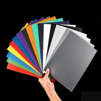 Plaques en plastique extrudé translucide teinté sur mesure en PP, PET, PVC pour l'impression et le traitement de supports d'étiquettes
