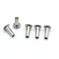 Rivets semi-tubulaires en acier inoxydable à tête ronde 2mm 3mm, taille mini, finition brillante pour l'assemblage d'appareils électroniques