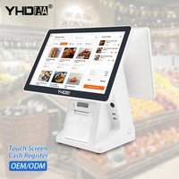 Système de point de vente tactile 15,6 pouces, caisse enregistreuse, écran tactile capacitif 10 points, compatible avec Windows, Mac OS, Linux