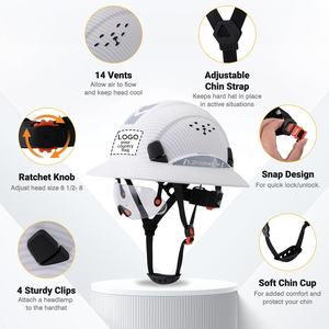 풀 브림 카본 파이버 패턴 바이저 안전모 ANSI/ISEA 건설 산업용 안전모 맞춤 제작 헬멧 - Product Image 3