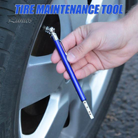 Manómetro de Presión de Neumáticos de Metal Personalizado para Automóvil, Tipo Pluma, de Aluminio, Portátil, Duradero, de 10-50 PSI, con Clip