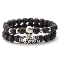 Ensemble de montre et bracelet pour homme en alliage et titane, bleu clair, trois aiguilles, style décontracté, classique, minimaliste, 3 pièces
