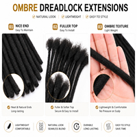 YOTCHOI - Extensiones de Cabello Humano 100% Sin Procesar, Hechas a Mano, en Todas las Longitudes, Color Natural para Hombres y Mujeres Negros