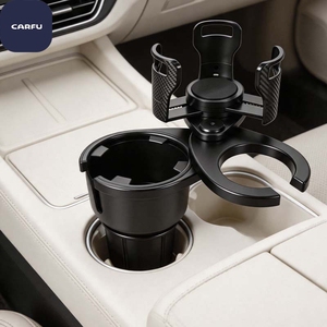 CARFU AC-2761 Nuevo Modelo Mejorado, Portavasos Multifuncional para Auto, de ABS, con Base Expandida Antiderrames para Bebidas - Product Image 5
