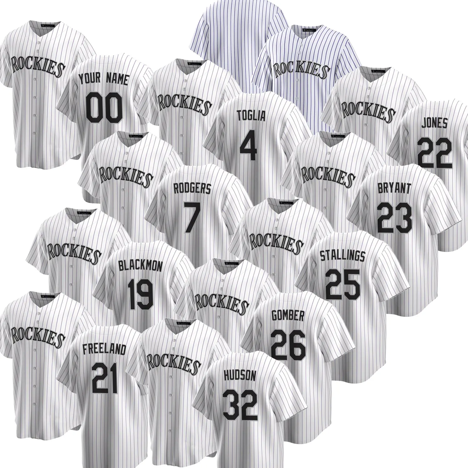 2024 Men's Colorado Rockies Home Jersey White Baseball Shirts Custom Accept