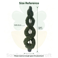 Künstlicher Rosmarin Achtform-Topiary-Baum 1,80m Künstliche Grünpflanze im Topf für Zuhause, Hochzeitsbogen, Wanddekoration, Tischdekoration, Gartendekoration