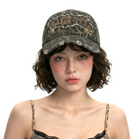 Casquettes de baseball vintage unisexe à motif léopard et strass, style sportif, avec lettres, visière incurvée, personnalisables, pour printemps-été, style urbain décontracté