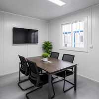 Cabine modulaire préfabriquée en kit, maison conteneur 20 pieds en acier portable pour logement, bureau ou campement sur chantier