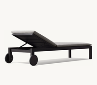 AEGEAN-Chaise longue pour extérieur, mobilier en aluminium, patio, jardin, hôtel, plage, piscine, chaises longues à roulettes, fabrication artisanale