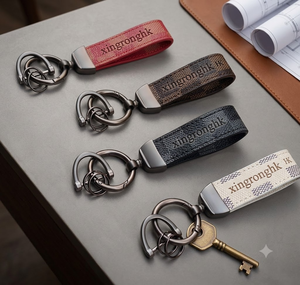 Llaveros Personalizados de Cuero PU para Hombre 2025, Llavero de Cuero y Metal con Logotipo Personalizado, Regalo Promocional al por Mayor - Product Image 1