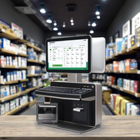 Système POS Win/Android 14 pouces 4 + 64 Go Système POS Tout-en-Un Système automatisé de paiement en espèces Kiosque libre-service Caisse enregistreuse POS