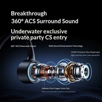 German SENGIRNY Konduksi Tulang untuk Headphone Nirkabel Desain Bebas Kabel Tahan Air 8 Tingkat Pengisian Daya Magnetik 3 Olahraga