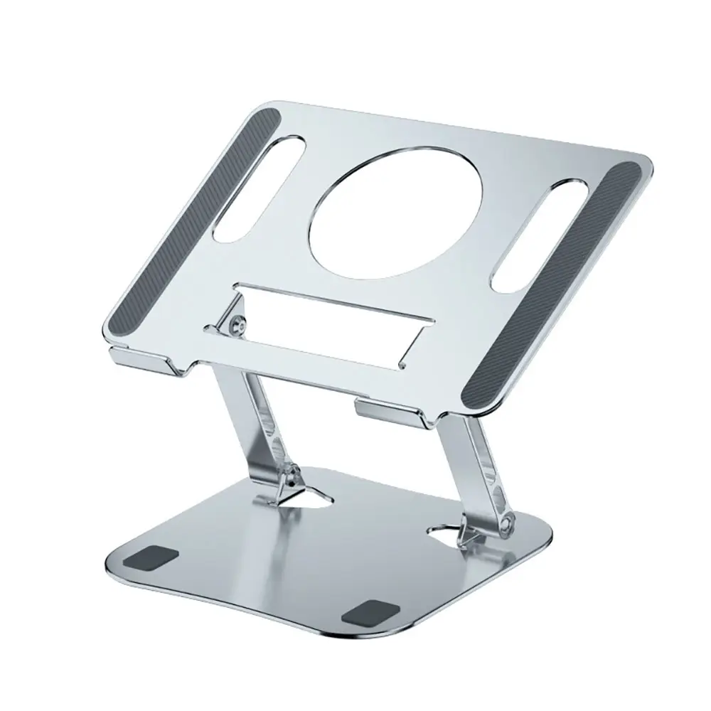 The new listing multi-Angle adjustable metal laptop riser stand aluminum alloy foldable laptop mount stand for office use