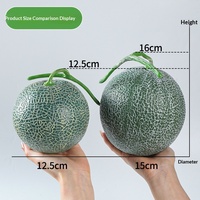 Voorraad Groothandel Vroeg Onderwijs Schieten Schetsen Rekwisieten Nep Fruitmodel Hoge Simulatie Realistisch Cantaloupe Plastic Handgemaakt