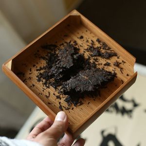 <b>Small</b> bamboo tea <b>tray</b>, tea appreciation <b>tray</b>, tea serving <b>tray</b>, tea box, Pu'er tea cake box, tea ceremony accessories. - Product Image 1