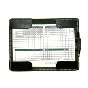 Porta Tarjetas de Puntuación de Golf y Cubierta para Libro de Cuero PU, Hecho a Mano, Regalo de Navidad para Golfistas - Product Image 1
