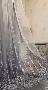 Hai Lớp Dây Thêu rèm cửa cho phòng khách phòng ngủ Gradient Cây san hô mô hình nghệ thuật Deco thiết kế 100% <span class=keywords><strong>Polyester</strong></span> - Product Image 5